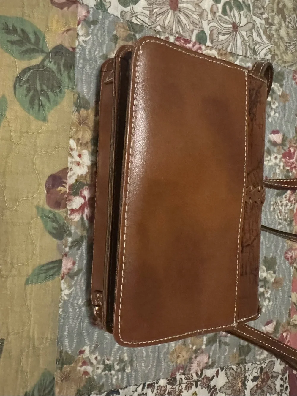 Patricia Nash Leather Crossbody (attached wallet)